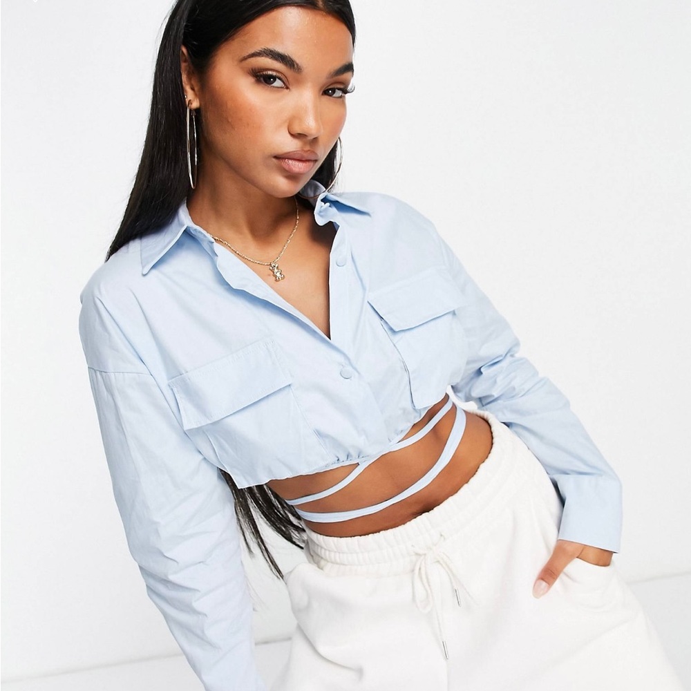 Public Desire Wrap Over Crop Top US8